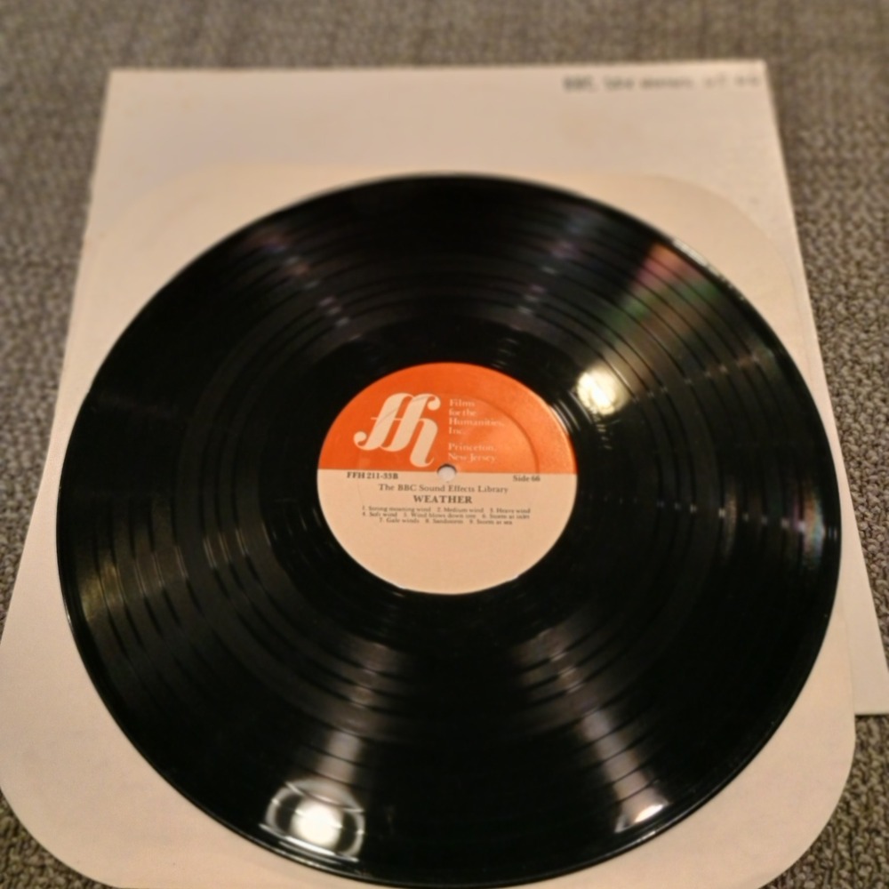 BBC Sound Effects Library Weather Vinyl LP FFH 211-33 Films for the Humanities